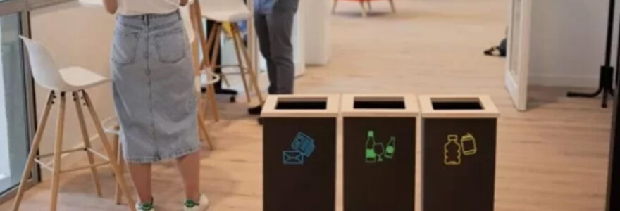 poubelles de tri pour un bureau